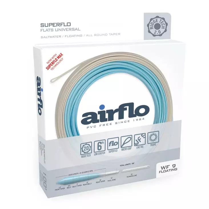 Airflo Superflo Rdg 2.0 Flats Uni WF10I - Sinktip-linor - 614910140994 - 1