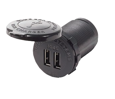Blue Sea 4.8A Fast Dual USB Charger - Batteri och elektriska tillbehör - 632085010454 - 1