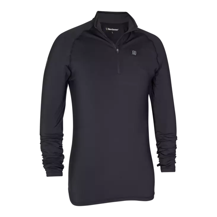 Deerhunter Heat Undershirt With Zip-neck Black - Jägarens bas- och mellanlager - 5702827198094 - 1