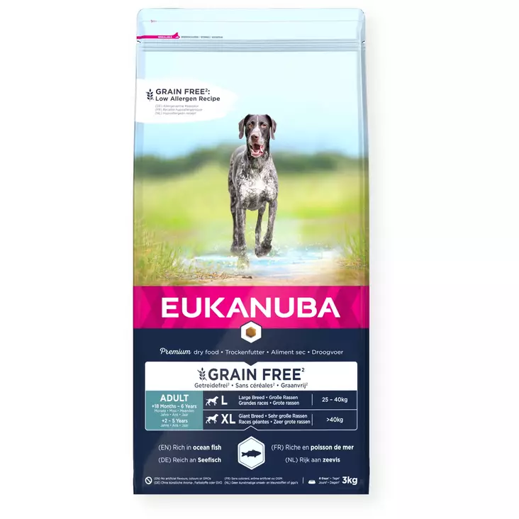 Eukanuba Grain Free Adult Large Ocean Fish - Eukanuba hundfoder - 8710255184784 - 1