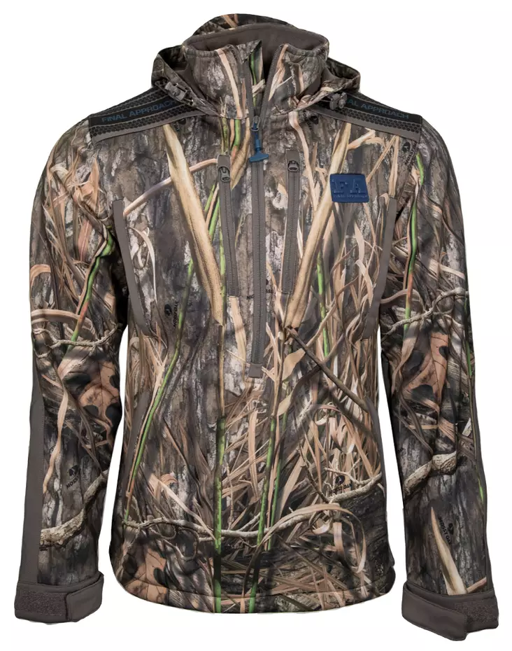 Final Approach Acuta Mid Layer 1/2 Zip Hooded Pullover - Herrarnas jaktjackor - 728614295314 - 1