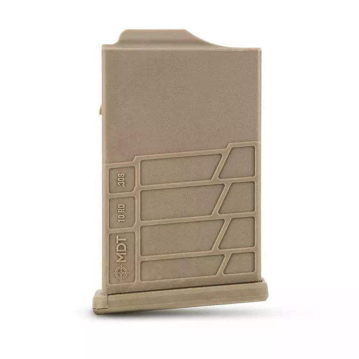 MDT Polymer AICS Magazine .308 Win / 6,5 Creedmoor 10 Round FDE - Magasin för AICS-system - 990482703714 - 1