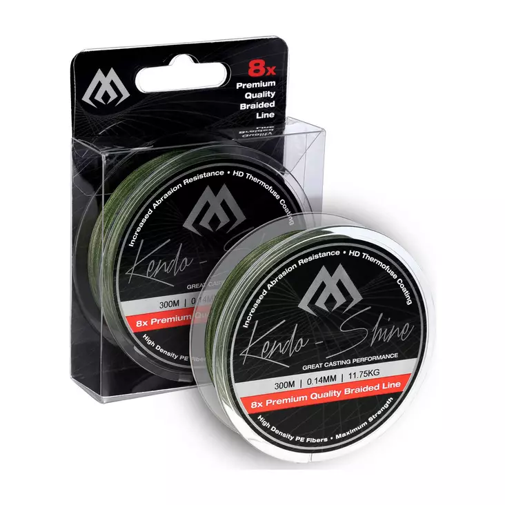 Mikado Kendo Shine 0,12mm 2100m Green - Flätade linor - 5900637050674 - 1