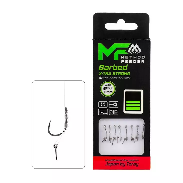 Mikado MF Rig X-Tra Strong Spike Barbed Mono 10cm - Färdigknutna krokar - 5900637161714 - 1