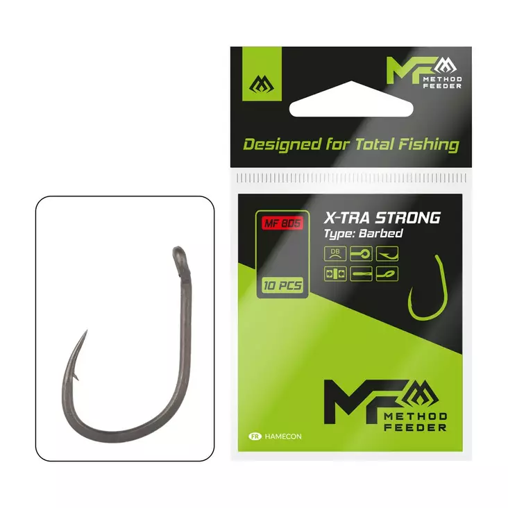 Mikado X-tra Strong Hook Barbed - Öglekrokar & spadkrokar - 5900637161264 - 1