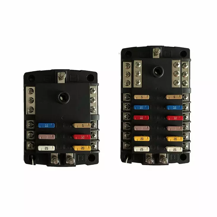 Oceanflex fuse box 6× ATO/ATC, 6× negative terminal - Batteri och elektriska tillbehör - 7332467287414 - 1