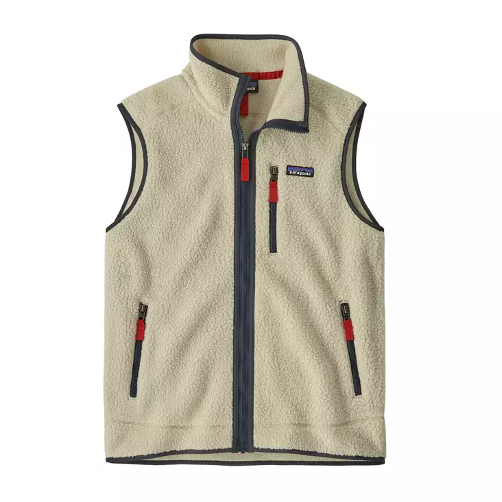 Patagonia Mens Retro Pile Vest Pelican w Smolder Blue - Mellanjackor - 198077463474 - 1