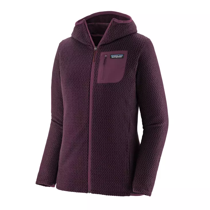 Patagonia Ws R1 Air Full-Zip Hoody Obsidian Plum - Fleecetröjor - 195699959484 - 1