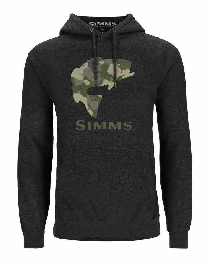 Simms Bass Fill Hoody Charcoal Heather - Huvtröjor - 694264600894 - 2