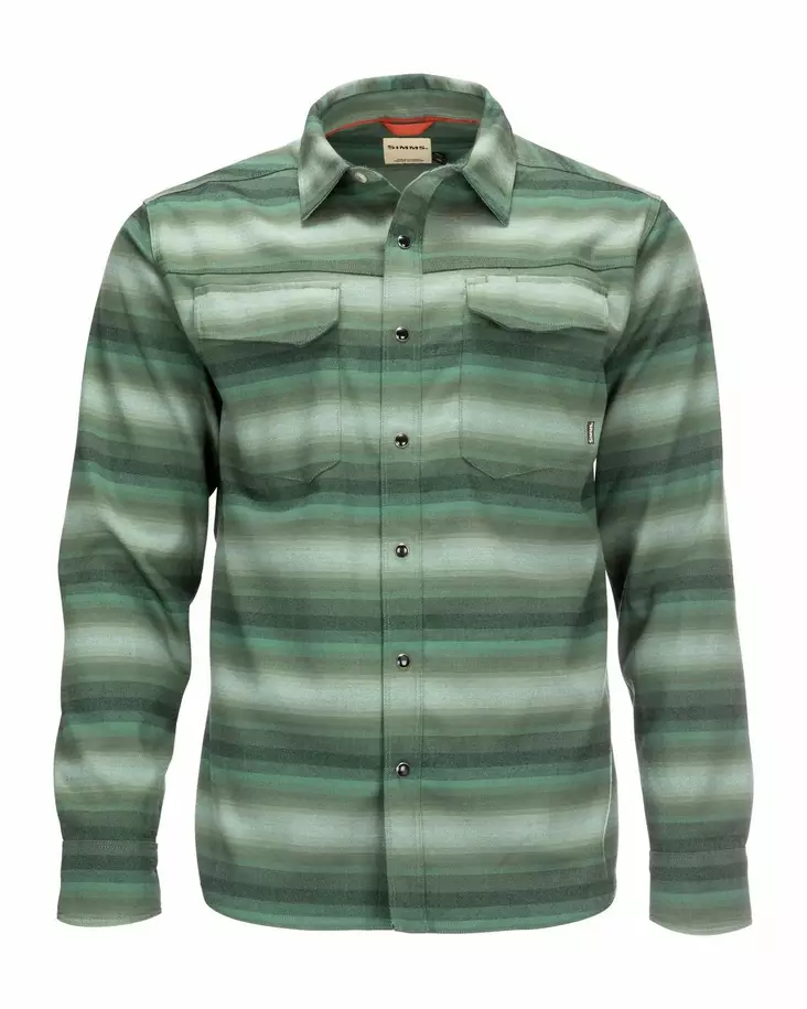 Simms Gallatin Flannel Shirt Moss Stripe - Skjortor - 694264554074 - 1