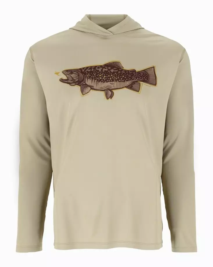Simms Tech Hoody - Artist Series Stone Trout Fly - Huvtröjor - 694264670514 - 2