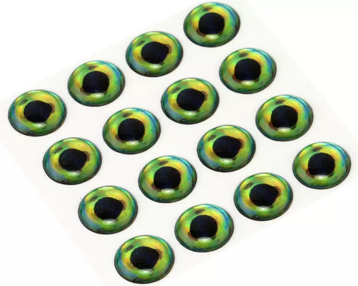 Sybai 3D Epoxy Fish Eyes 8mm -tarrasilmät - Klistermärkeögon - 402004000094 - 1