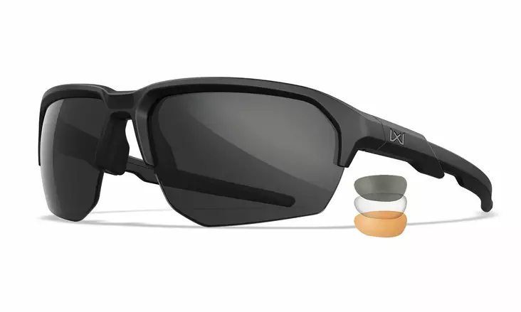 Wiley X WX Jakl Grey & Clear & Light Rust - Matte Black - Skytteglas - 712316091534 - 1