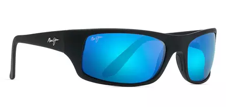 Maui Jim Peahi - Matte Rubber Black Frame with Blue Hawaii Lens - Glaslinser - 603429041335 - 1