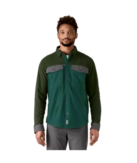 Patagonia M´s Long Sleeve Early Rise Snap Shirt Cascade Green - Skjortor - 198077379355 - 2