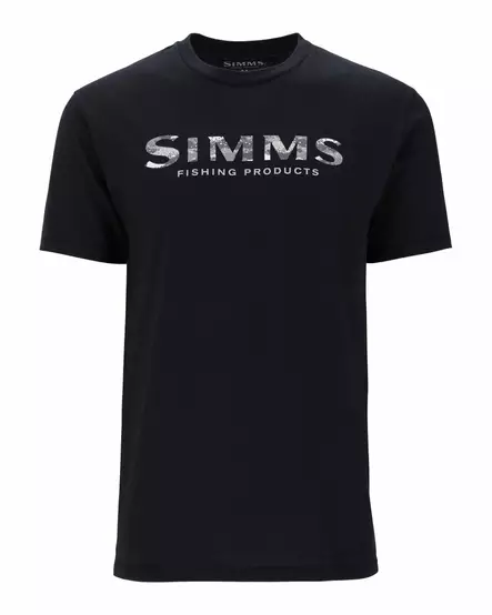 Simms Shroud Fill Logo T-Shirt Black - T-shirts herr - 694264678565 - 2