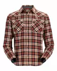 Simms Santee Flannel Mahogany/Tan Camp Plaid - Skjortor - 694264581575 - 1