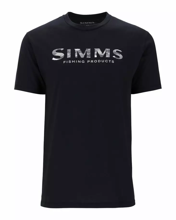 Simms Shroud Fill Logo T-Shirt Black - T-shirts herr - 694264678565 - 2