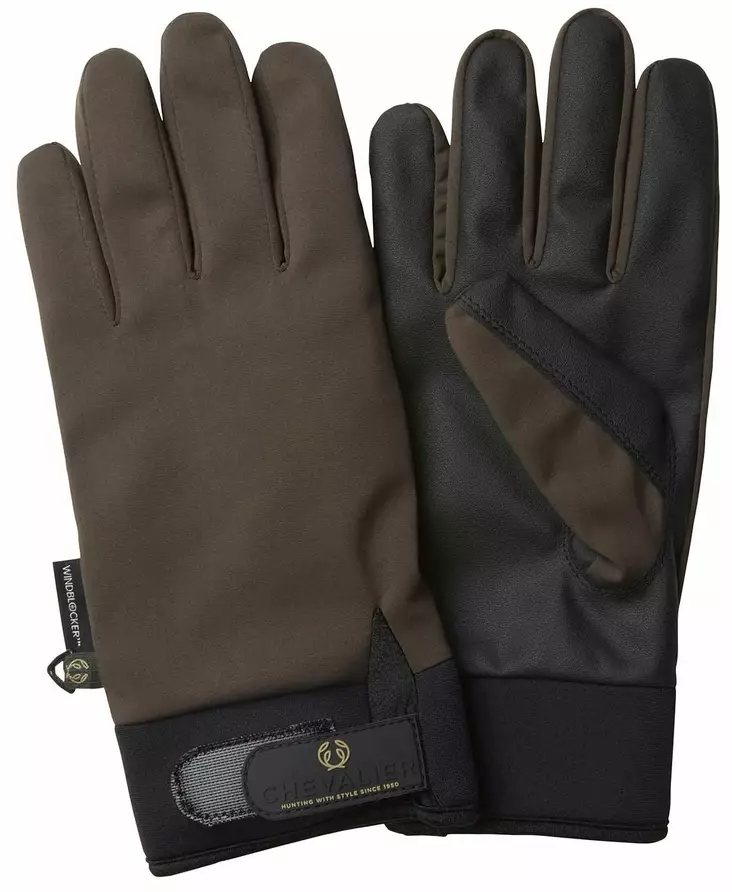 Chevalier Windblocker Warm Shooting Gloves Leather Brown - Jägarhanskar - 808491139755 - 1