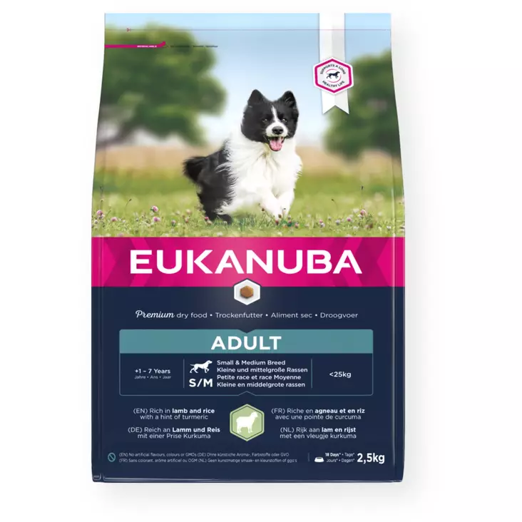 Eukanuba Dog Lamb & Rice S/M - Eukanuba hundfoder - 8710255121215 - 1