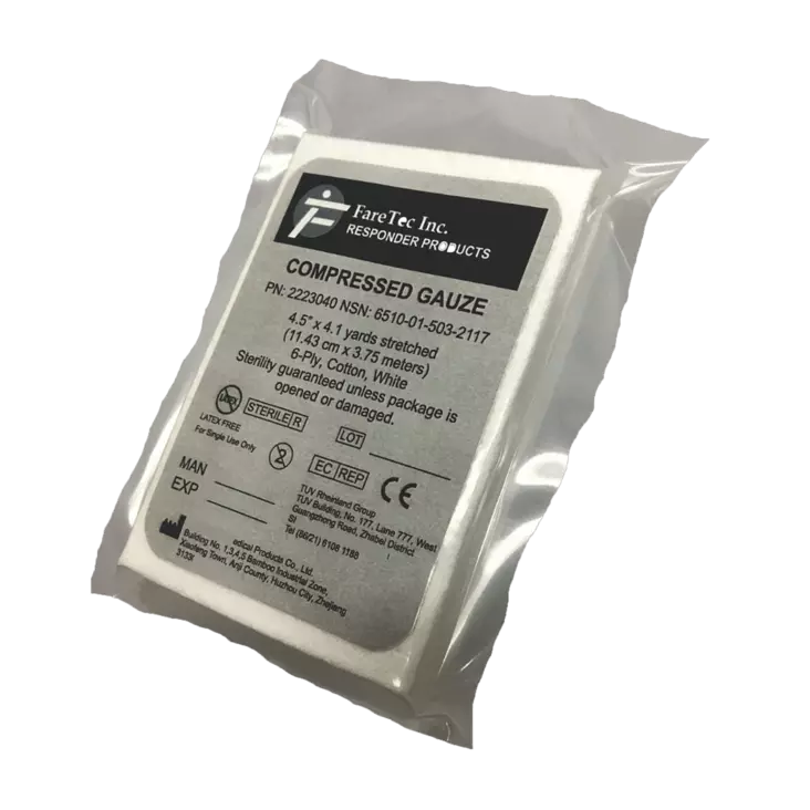 Faretec Compressed Gauze - Första hjälpen-tillbehör - 6438407017965 - 1
