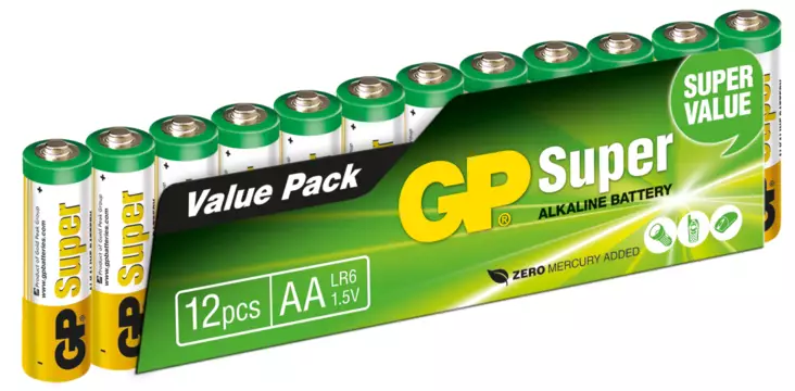 GP Super Alkaline AA 12kpl paristo - Batterier och powerbanker - 4891199217005 - 1