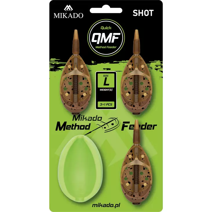 Mikado Method Feeder Shot Q.M.F. Set L 20+30+40g - Formar för method feeder - 5900637068235 - 1