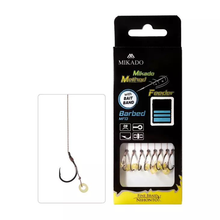 Mikado MF Rig HMFB213G Bait Band Braid Barbed - Färdigknutna krokar - 5900637050995 - 1