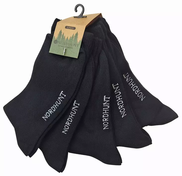 Nordhunt Bamboo 5-Pack Socks Black 40-46 - Jägarsockor - 23445 - 1