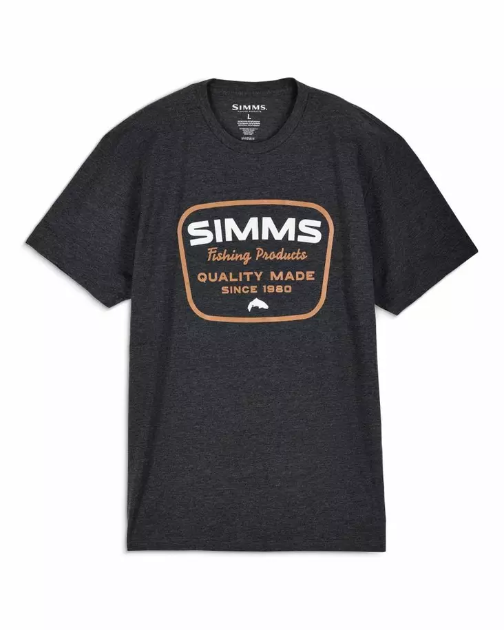 Simms Stamp Lock T-shirt Charcoal Heather - T-shirts herr - 694264721285 - 1