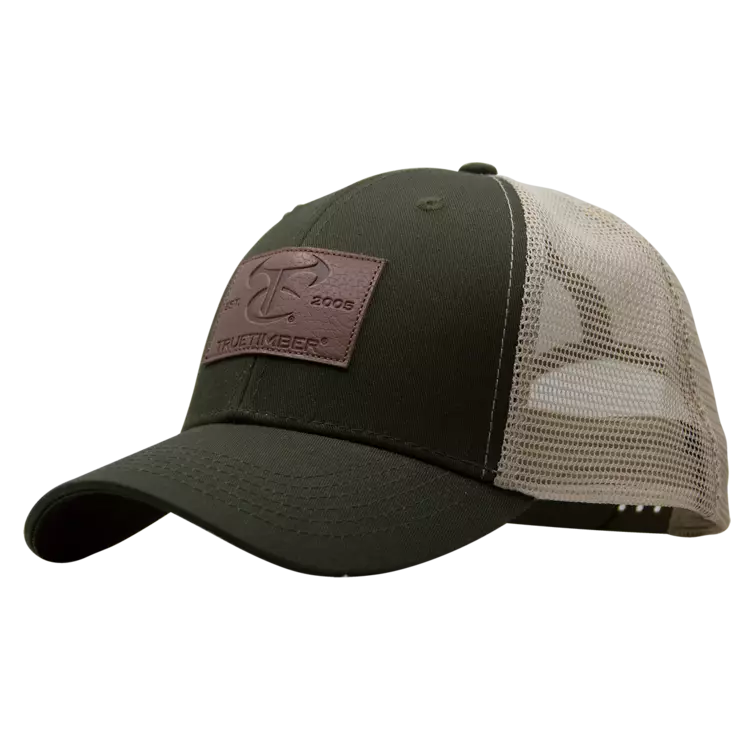 TrueTimber Leather Patch Cap Olive - Jägarens huvudbonader - 840194778855 - 1