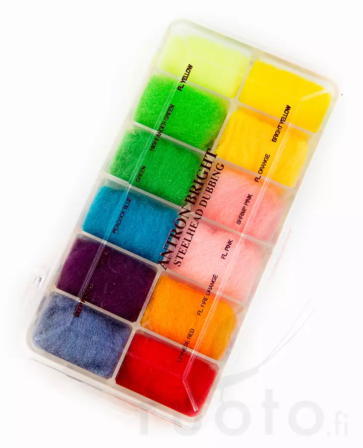 Wapsi Dispencer Antron Bright Steelhead - Dubbing sortimentsatser - 053526352115 - 1