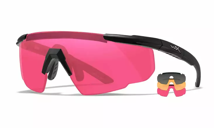 Wiley X Saber Advanced Grey & Light Rust & Vermillion - Matte Black - Skytteglas - 712316003155 - 1