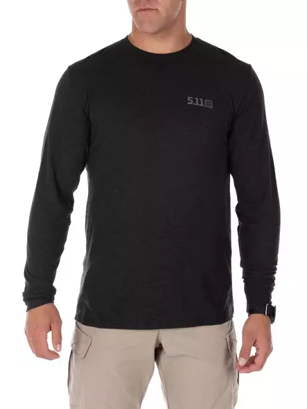 5.11 Triblend Legacy L/S Tee Black Htr - Taktiska tröjor - 888579358346 - 1