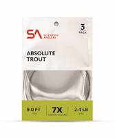 Scientific Anglers Absolute Trout Leader 9ft 3-pack - Taperade Nylon -tafsar - 840309134316 - 1