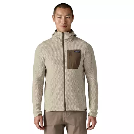 Patagonia Mens R1 Air Full-Zip Hoody Pelican - Fleecetröjor - 198077394136 - 2