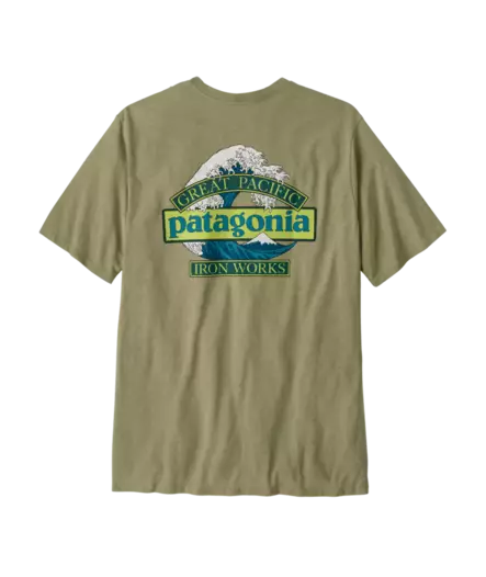 Patagonia M´s Great Waves Responsibili Tee Gumtree Green - T-shirts herr - 198077740896 - 1