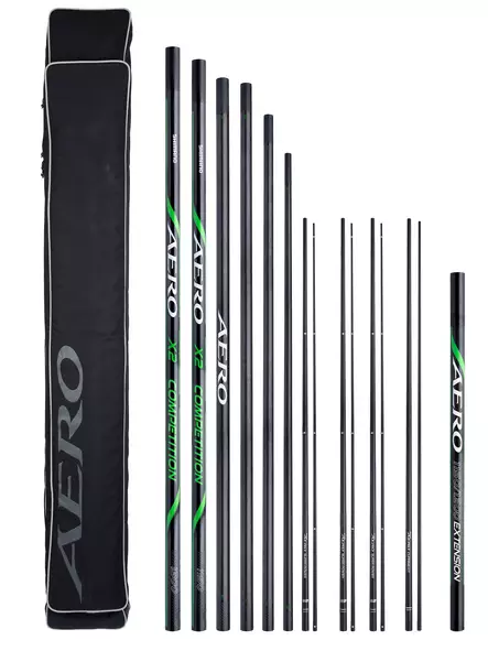 Shimano Aero X2 Pole Pack 13,00m 8pc + Kits + Extension - Metespön - 8717009876766 - 1