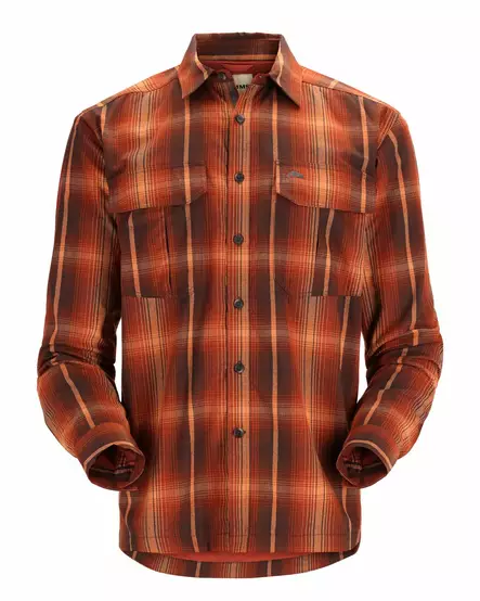 Simms Coldweather Shirt Hickory Clay Plaid -huppari - Skjortor - 694264578346 - 1