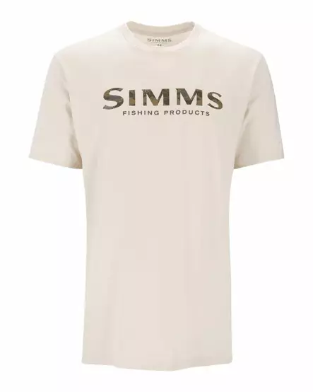 Simms Shroud Fill Logo T-Shirt Natural - T-shirts herr - 694264678626 - 2