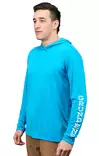 Grundens Tough Sun Hoodie Azure - Skjortor - 0840316306836 - 5