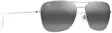 Maui Jim Naauao - Shiny Silver Frame with Neutral Grey Lens - Plastlinser - 603429080136 - 1