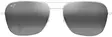 Maui Jim Naauao - Shiny Silver Frame with Neutral Grey Lens - Plastlinser - 603429080136 - 2