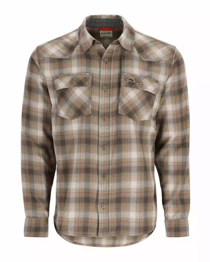 Simms Santee Flannel Shirt Bayleaf Sunglow Pane Ombre - Skjortor - 694264625446 - 1
