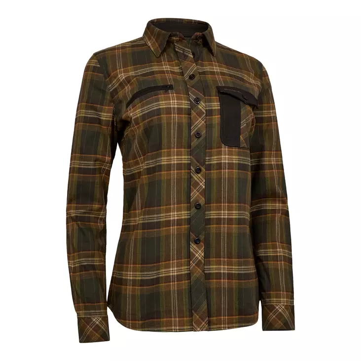 Deerhunter Lady Blair Shirt Green Check - Jägartröjor - 5702827245316 - 1