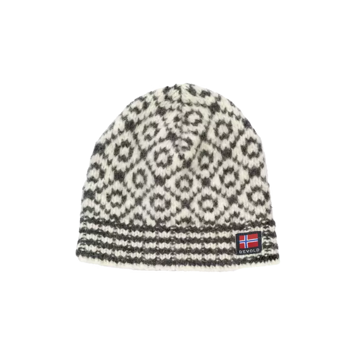 Devold Svalbard Wool Beanie Offwhite/anthracite - Mössar - 7028567702246 - 1