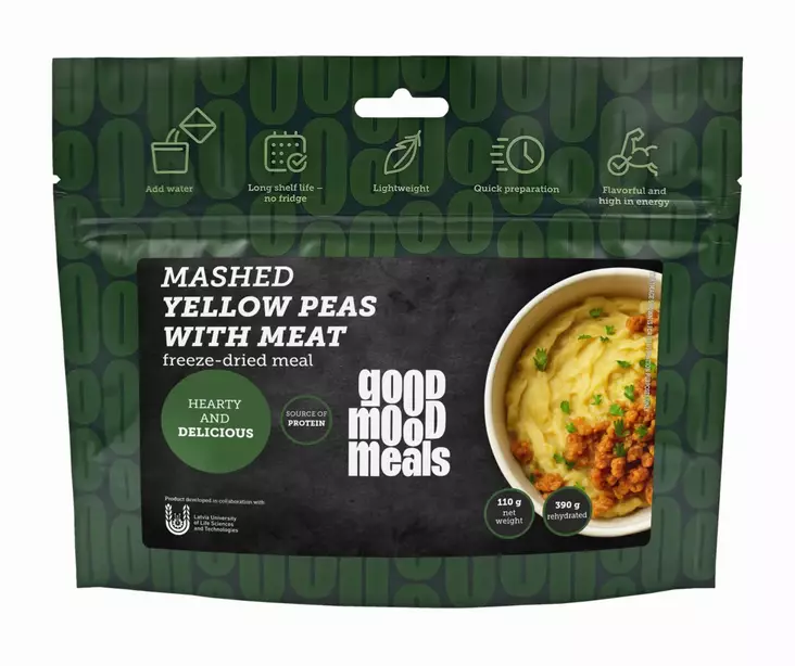 GoodMoodMeals Mashed Peas With Meat - Campingmat - 4750296002986 - 1