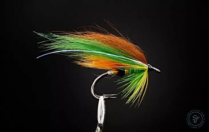 Green Highlander Salmon Fly - Dubbelkrok - 8859202532596 - 1