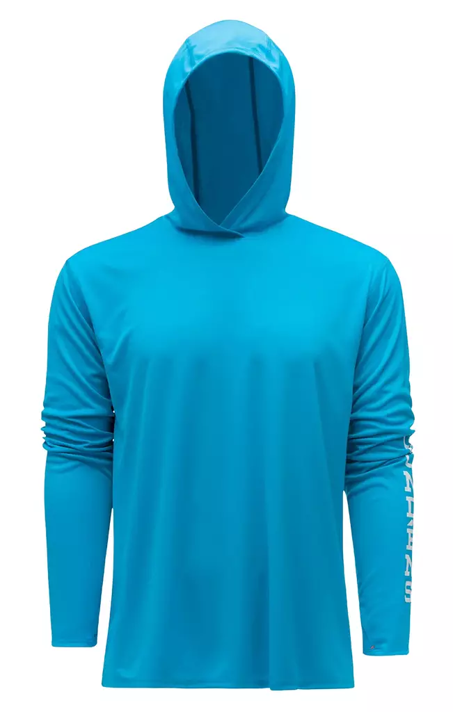 Grundens Tough Sun Hoodie Azure - Skjortor - 0840316306836 - 1