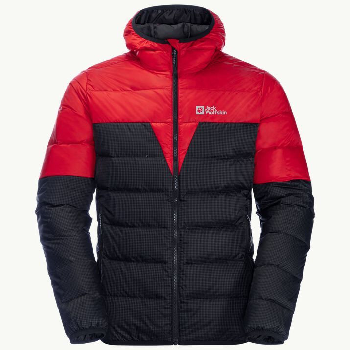 Jack Wolfskin Mens DNA Tundra Hoody Adrenaline Red - Dunjackor herrar - 4064993512946 - 1